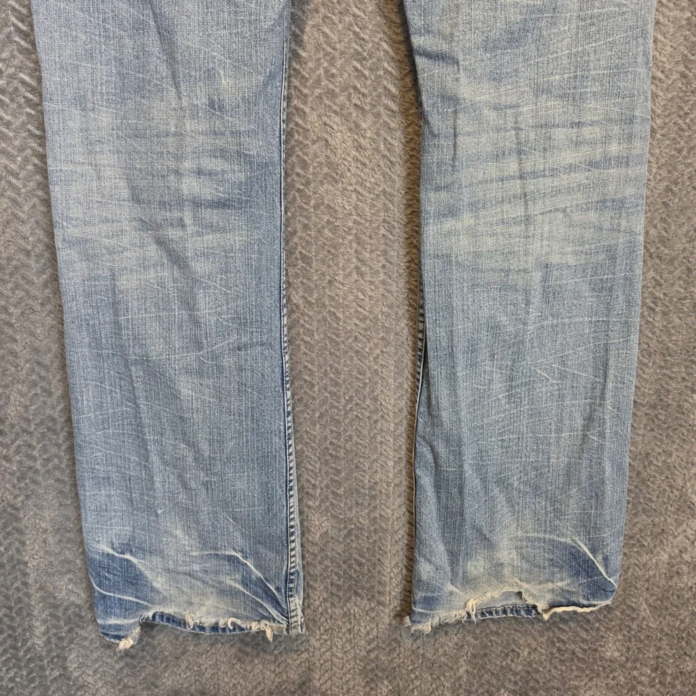 American Eagle Low Rise Bootcut Jeans Mens 32x34 Light Wash Distressed Cotton